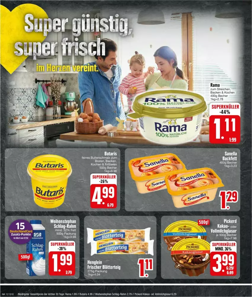 Aktueller Prospekt Edeka - Prospekte - von 18.03 bis 23.03.2024 - strona 12 - produkty: Becher, eier, eis, henglein, kakao, milch, rama, reis, vollmilch, weihenstephan, ZTE