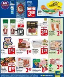 Gazetka promocyjna Edeka - Prospekte - Gazetka - ważna od 23.03 do 23.03.2024 - strona 19 - produkty: ACC, auer, Bau, Bauer, Becher, bio, brustfilet, burger, Carpaccio, deutschlandcard, eis, essig, filet, fleisch, fleischsalat, Geflügel, gurke, gurken, gutfried, hähnchenbrust, hähnchenbrustfilet, hähnchenflügel, hose, hosen, houdek, im zarten saitling, kabanos, Käse, kochschinken, mayonnaise, olive, oliven, olivenöl, olivenöl extra, parmigiano, parmigiano reggiano, pute, reggiano, reinert, rind, rinder, salat, schinken, schnitten, schwein, schweine, spitzenqualität, steak, Ti, wein, weine, wiener, wiesbauer, wiesenhof, wurst, Yo