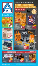 Gazetka promocyjna Aldi Nord - Von Montag - Gazetka - ważna od 21.10 do 21.10.2023 - strona 1 - produkty: aldi, angebot, angebote, arla, arla buko, aus der tiefkühlung, beutel, brustfilet, Buko, dekoration, eis, elle, filet, frischkäse, gin, hähnchenbrust, hähnchenbrustfilet, kartoffel, Käse, Kürbis, langnese, magnum, mars, milch, riegel, schoko, schokoriegel, snack, stieleis, teller, Ti, walkx, ZTE