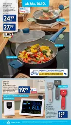Gazetka promocyjna Aldi Nord - Von Montag - Gazetka - ważna od 21.10 do 21.10.2023 - strona 12 - produkty: aldi, batterie, batterien, bratpfanne, Crofton, decke, Deckel, gin, Glasdeckel, herdarten, kochfeld, küche, Küchen, latte, LG, pfanne, Ria, Ti, tisch, Wetterstation, ZTE