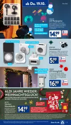 Gazetka promocyjna Aldi Nord - Von Montag - Gazetka - ważna od 21.10 do 21.10.2023 - strona 19 - produkty: Adventskalender, aldi, auto, Bau, dell, eis, Elektro, elle, erde, fernbedienung, gin, Girlande, gutschein, gutscheine, Kette, leds, leine, LG, Liege, Mode, pralinen, Projektor, Ria, sac, Schal, schoko, schokolade, schokoladen, teller, Ti, timer, tisch, uhr, usb, weihnachten, ZTE