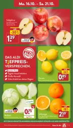 Gazetka promocyjna Aldi Nord - Von Montag - Gazetka - ważna od 21.10 do 21.10.2023 - strona 3 - produkty: aldi, angebot, eis, orange, orangen, reis, saft, Saftorangen, Schal, Schale, sim, simba, tafeläpfel, Ti, Weißkohl, zitrone, zitronen, ZTE