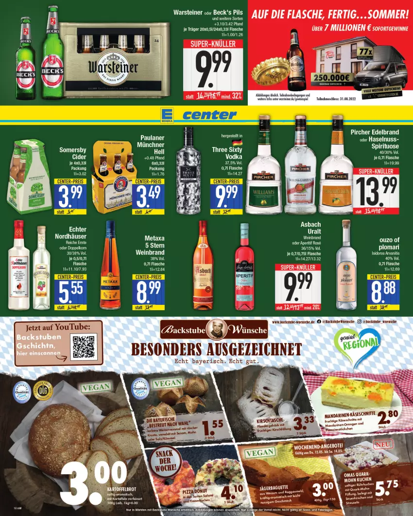 Aktueller Prospekt E Center - Angebote der Woche - von 09.05 bis 14.05.2022 - strona 16 - produkty: steiner, Ti, vodka, warsteiner