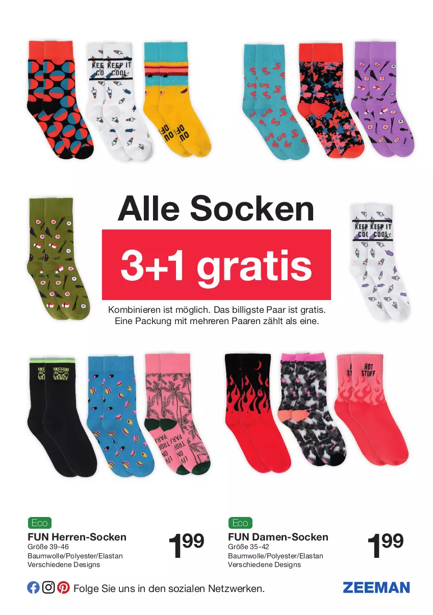 Aktueller Prospekt Zeeman - Prospekte - von 05.02 bis 11.02.2022 - strona 9 - produkty: Bau, baumwolle, herren-socken, LG, socken, Ti, wolle