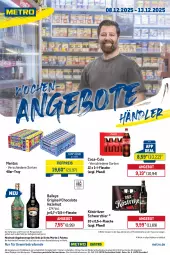Gazetka promocyjna Metro - Wochen-Angebote Händler - Gazetka - ważna od 13.12 do 13.12.2025 - strona 1 - produkty: abholpreise, angebot, angebote, baileys, bier, coca-cola, cola, coupon, eis, flasche, getränk, getränke, gin, ilag, köstritzer, mentos, Metro, Palette, Rauch, reis, rwe, Ti, tiefpreis