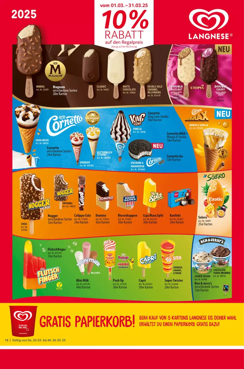 Aktueller Prospekt Selgros - Food - von 20.03 bis 26.03.2025 - strona 18 - produkty: cola, cornetto, eis, lion, magnum, mango, regal, reis