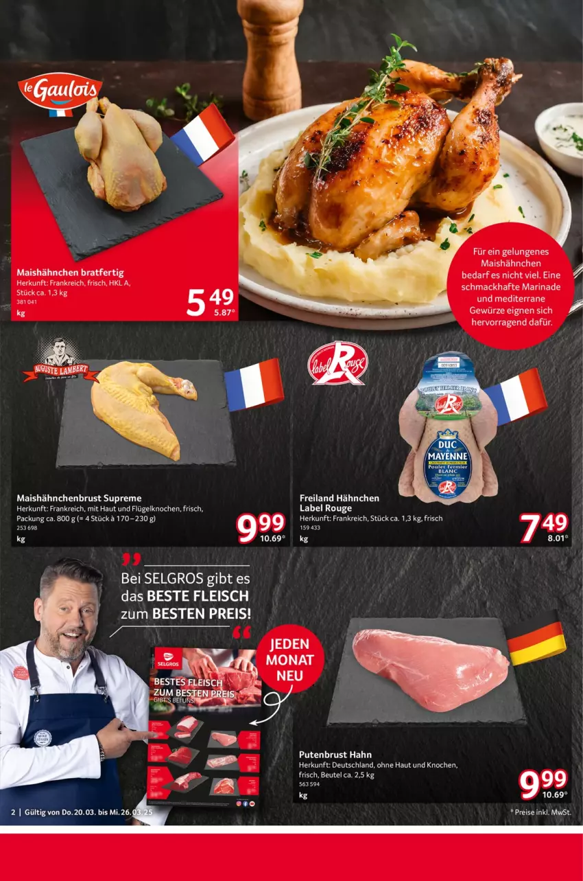 Aktueller Prospekt Selgros - Food - von 20.03 bis 26.03.2025 - strona 2 - produkty: beutel, eis, fleisch, gewürz, hähnchenbrust, LG, mac, mais, marinade, pute, putenbrust, reis, Ti