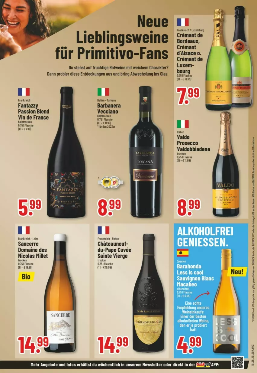 Aktueller Prospekt Trinkgut - Prospekte - von 04.10 bis 10.10.2026 - strona 17 - produkty: angebot, angebote, bier, bio, cola, ecco, eis, fanta, flasche, frucht, gsw, payback, primitivo, prosecco, reifen, reis, ring, rotwein, Ti, valdo, wein, weine, Yo