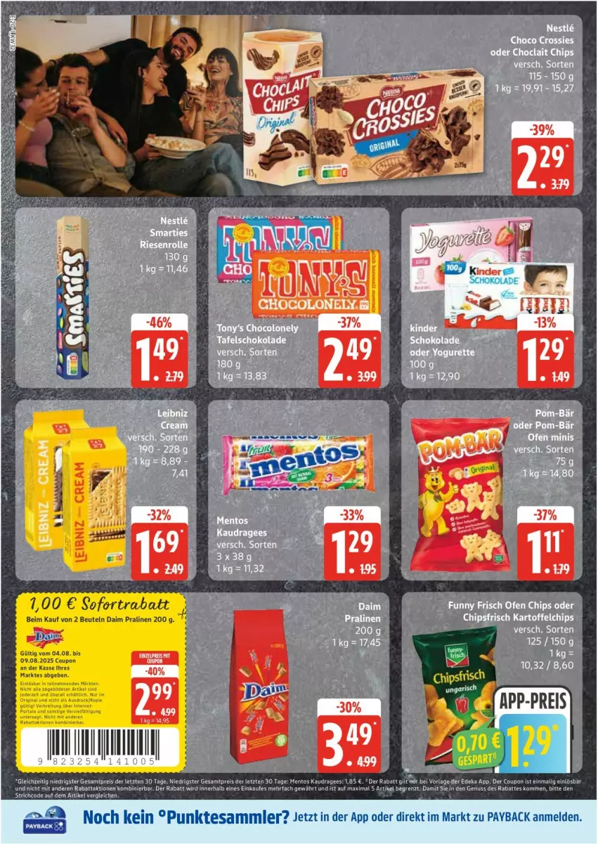 Aktueller Prospekt Edeka - Prospekte - von 04.08 bis 09.08.2025 - strona 20 - produkty: beutel, daim, payback, pralinen, sofortrabatt, tesa