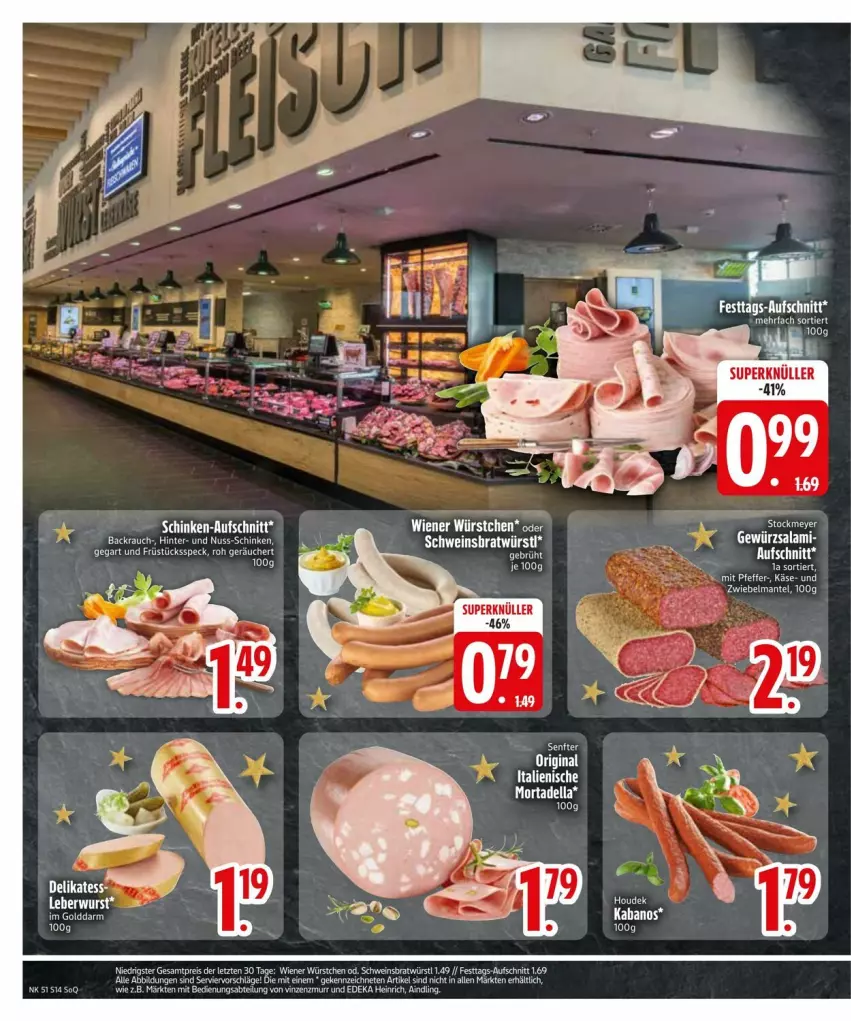 Aktueller Prospekt Edeka - Prospekte - von 16.12 bis 23.12.2024 - strona 16 - produkty: aufschnitt, deka, kabanos, senf, Speck, Ti, wiener, wiener würstchen, würstchen, ZTE