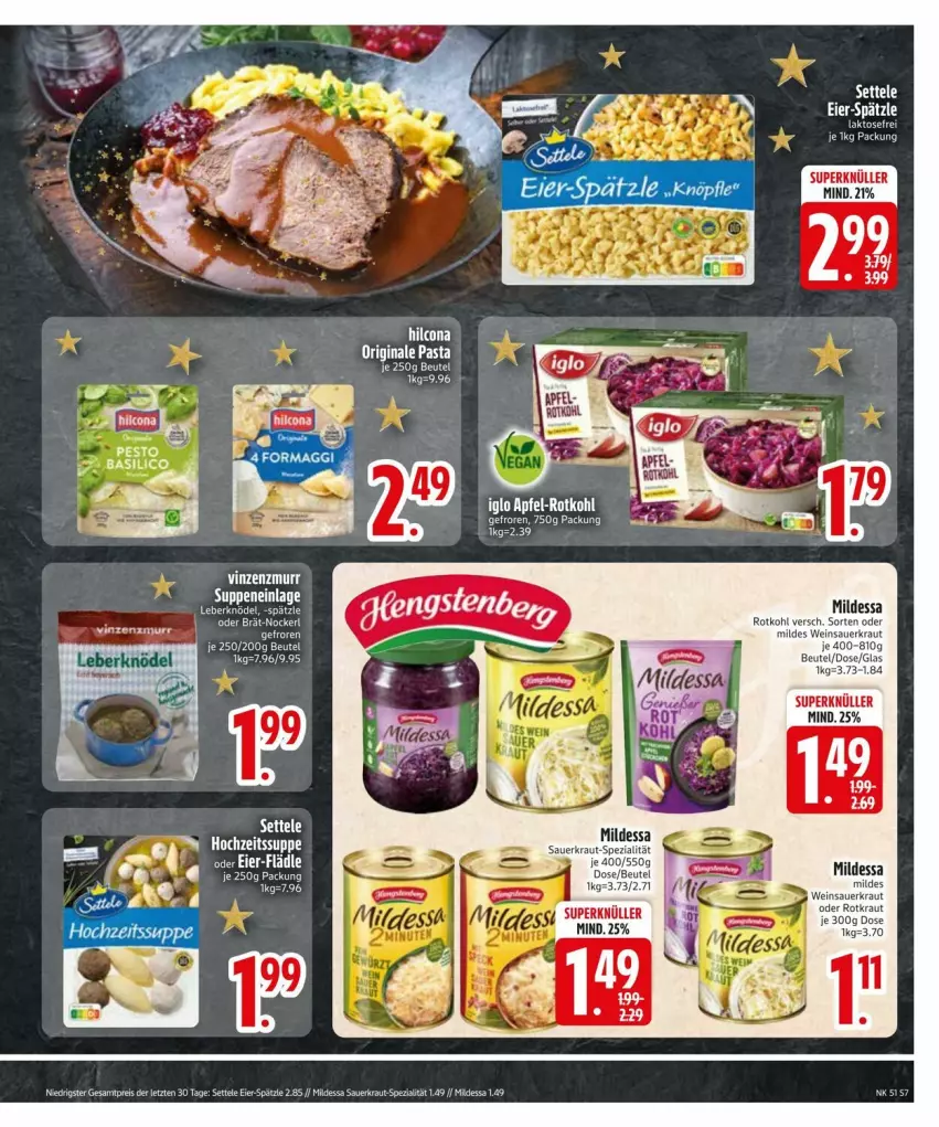 Aktueller Prospekt Edeka - Prospekte - von 16.12 bis 23.12.2024 - strona 9 - produkty: auer, beutel, eier, elle, Kraut, rotkohl, Sauerkraut, suppe, suppen, tee, wein, Weinsauerkraut, ZTE