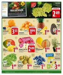 Gazetka promocyjna Edeka - Prospekte - Gazetka - ważna od 23.12 do 23.12.2024 - strona 4 - produkty: ananas, Ananasstücke, avocado, beere, beeren, bio, Birnen, clementinen, früchte, heidelbeere, heidelbeeren, honig, honigmelone, mango, melone, nuss, orange, orangen, Pink Lady, Romanasalat, salat, tafeläpfel, tafelbirnen, Ti, trauben, tuc