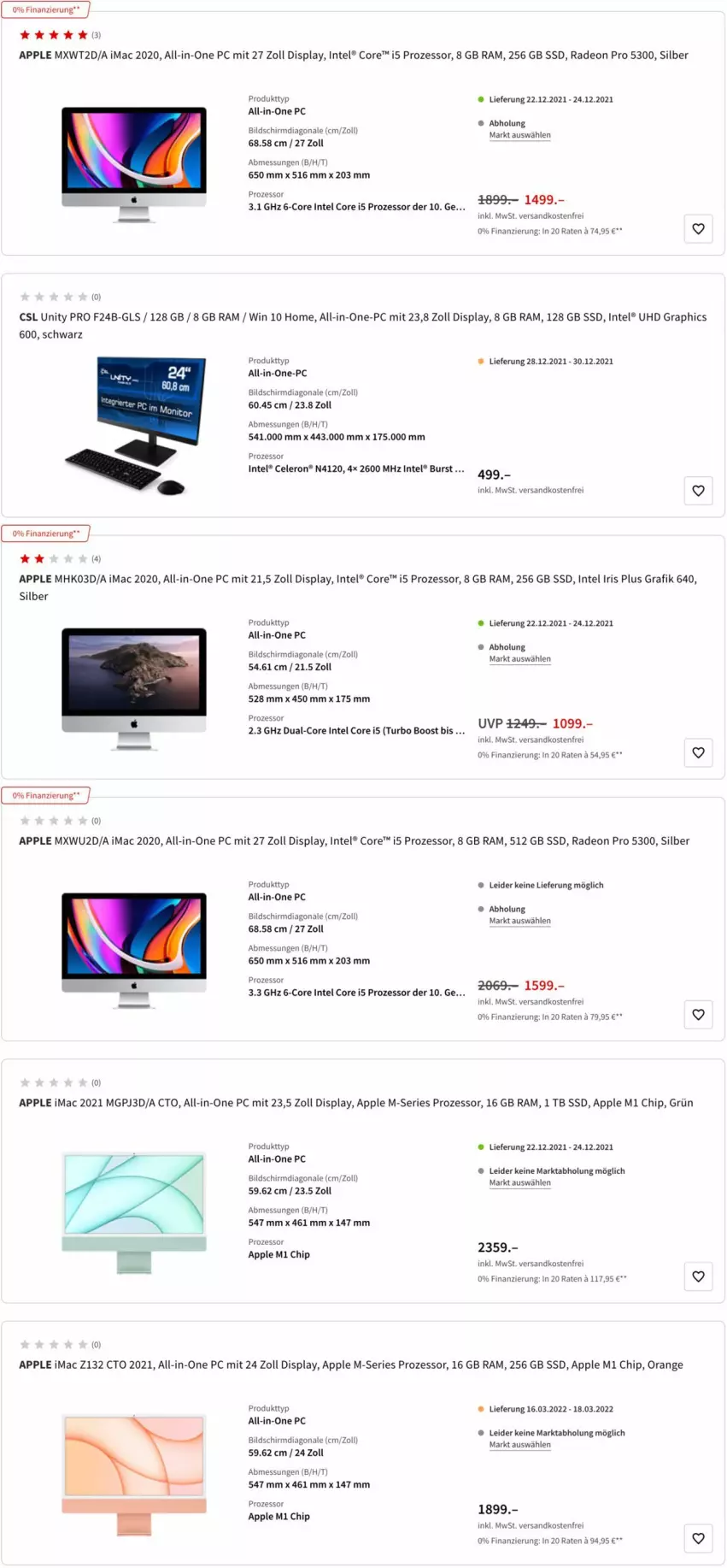 Aktueller Prospekt Media Markt - Prospekte - von 21.12 bis 28.12.2021 - strona 4 - produkty: Apple, celeron, deo, HD Graphics, Intel, mac, ndk, orange, radeon, ssd, uhd, versandkostenfrei