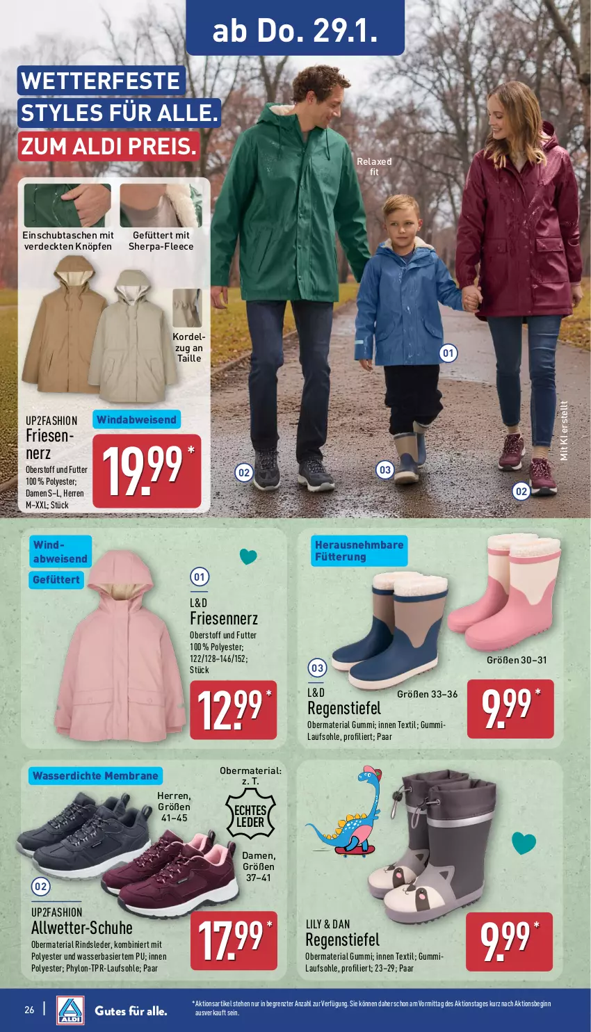 Aktueller Prospekt Aldi Nord - Von Montag - von 26.01 bis 31.01.2026 - strona 28 - produkty: aldi, axe, eis, erde, gin, Hylo, reis, rel, Ria, rind, schuhe, Tasche, taschen, Ti, up2fashion, wasser, ZTE