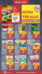 Gazetka promocyjna Aldi Nord - Von Montag - Gazetka - ważna od 31.01 do 31.01.2026 - strona 32 - produkty: aldi, angebot, angebote, aprikose, aprikosen, Asia Green Garden, Becher, bertolli, beutel, bohne, bohnen, bonbons, bonne maman, butter, chili, eis, elle, ferrero, flasche, fleisch, gelee, gin, grüne bohnen, hot chili, hühner, Kinder, kirsch, konfitüre, Kraut, mac, mam, milch, mint, nerf, Nissin, olive, oliven, olivenöl, reis, rouladen, sahne, sauce, Spezi, teller, Ti, vita, WICK, zucker
