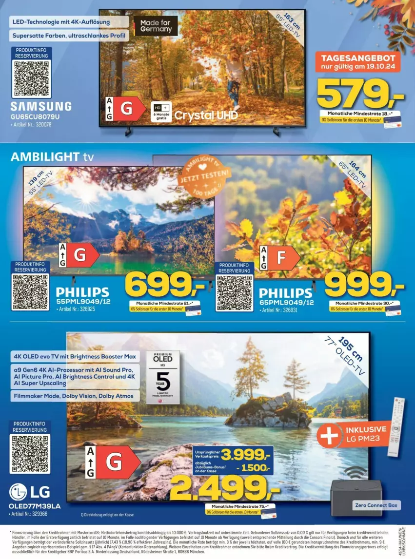 Aktueller Prospekt Euronics - Prospekte - von 19.10 bis 25.10.2024 - strona 3 - produkty: angebot, consors finanz, eimer, eis, LG, mastercard, Mode, Ti