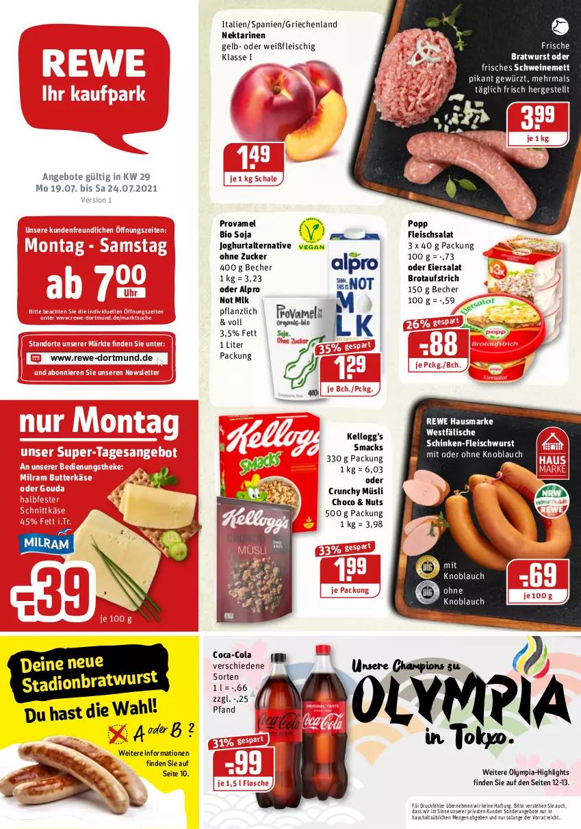 Aktueller Prospekt Rewe - REWE Ihr Kaufpark - von 19.07 bis 24.07.2021 - strona 1