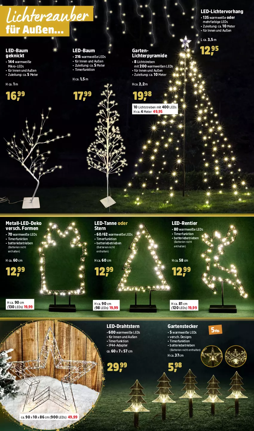 Aktueller Prospekt Thomas Philipps - von 11.11 bis 23.11.2024 - strona 10 - produkty: adapter, batterie, batterien, Bau, Draht, Garten, LED-Baum, led-licht, leds, LG, Lichtervorhang, Ti, timer