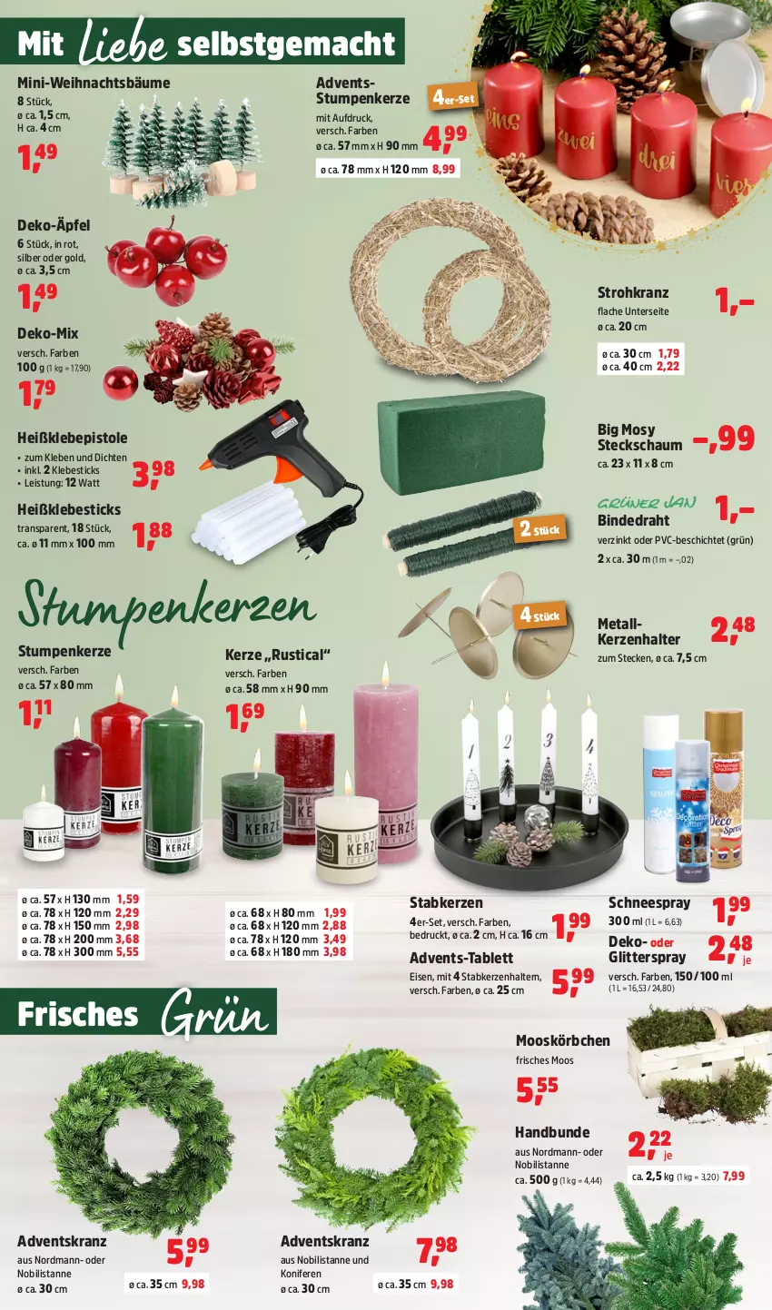 Aktueller Prospekt Thomas Philipps - von 11.11 bis 23.11.2024 - strona 2 - produkty: Adventskranz, Draht, eis, Heißklebepistole, Heißklebesticks, kerze, Kerzenhalter, Konifere, Körbchen, Kranz, mac, Stabkerze, Stabkerzenhalter, Steckschaum, Strohkranz, tablet, tablett, Ti