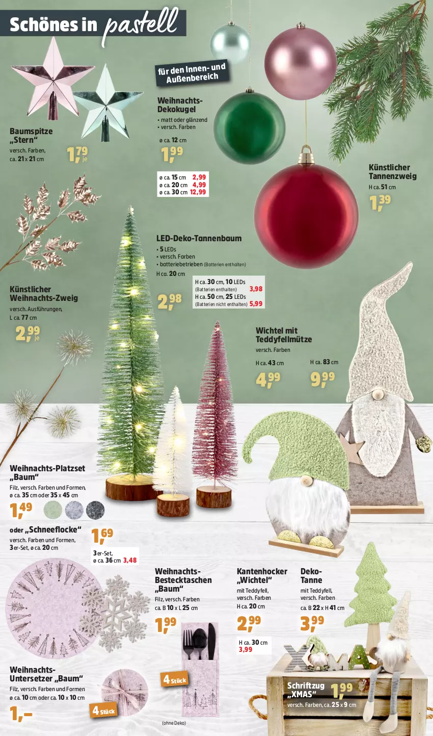 Aktueller Prospekt Thomas Philipps - von 11.11 bis 23.11.2024 - strona 8 - produkty: batterie, batterien, Bau, Baumspitze, besteck, hocker, Kantenhocker, Kugel, leds, Mütze, Schriftzug, Tannenbaum, Tasche, taschen, Untersetzer, Wichtel, xmas