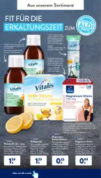 Gazetka promocyjna AldiSud - ALDI Aktuell - Gazetka - ważna od 22.01 do 22.01.2022 - strona 44 - produkty: aldi, Apotheke, beutel, brause, Brausetabletten, cranberry, eis, elle, Erkältungs, getränk, holunder, ilag, Kinder, kräuter, krüger, mac, magnesium, medizinprodukt, oder kräuter, reis, saft, sirup, tablet, tablett, Tablette, tasse, Ti, vita, vitalis, Vitamin C, wasser