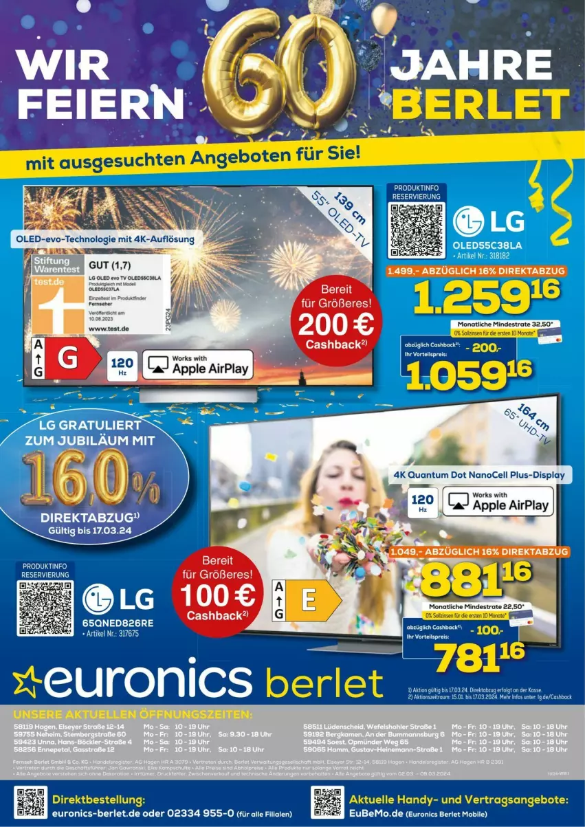 Aktueller Prospekt Euronics - Prospekte - von 05.03 bis 09.03.2024 - strona 20 - produkty: eis, LG, reis, Ti, vorteilspreis