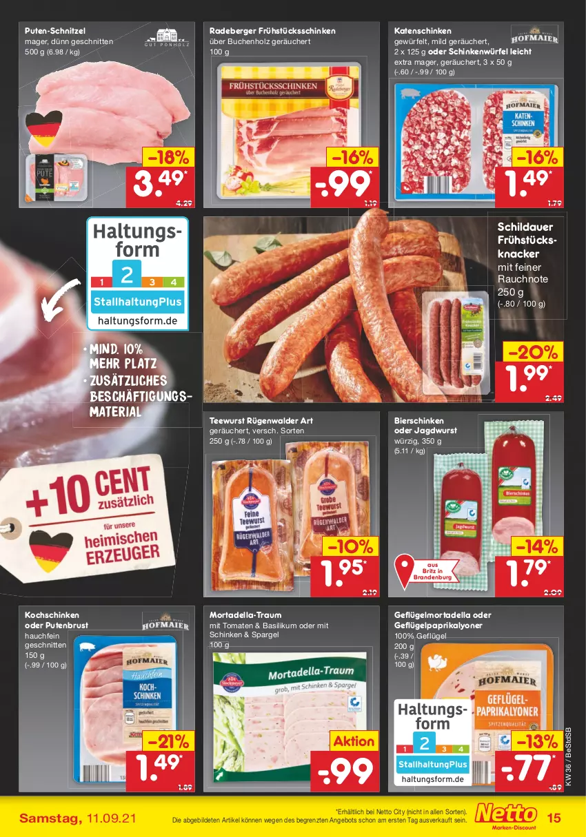 Aktueller Prospekt Netto Marken-Discount - Filial Angebote - von 06.09 bis 11.09.2021 - strona 15