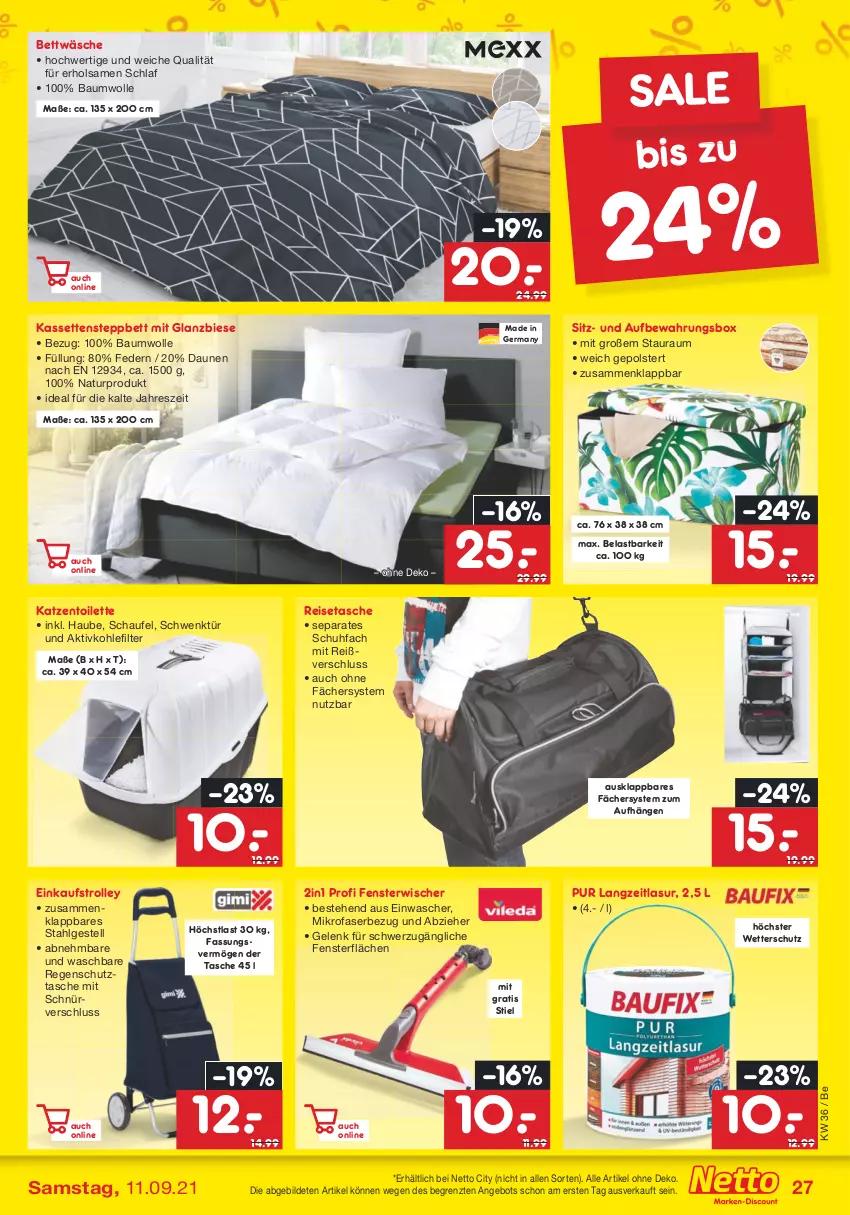 Aktueller Prospekt Netto Marken-Discount - Filial Angebote - von 06.09 bis 11.09.2021 - strona 27