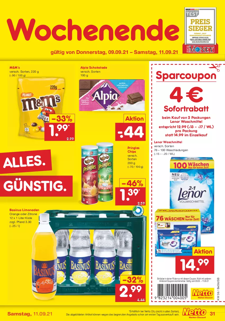 Aktueller Prospekt Netto Marken-Discount - Filial Angebote - von 06.09 bis 11.09.2021 - strona 31