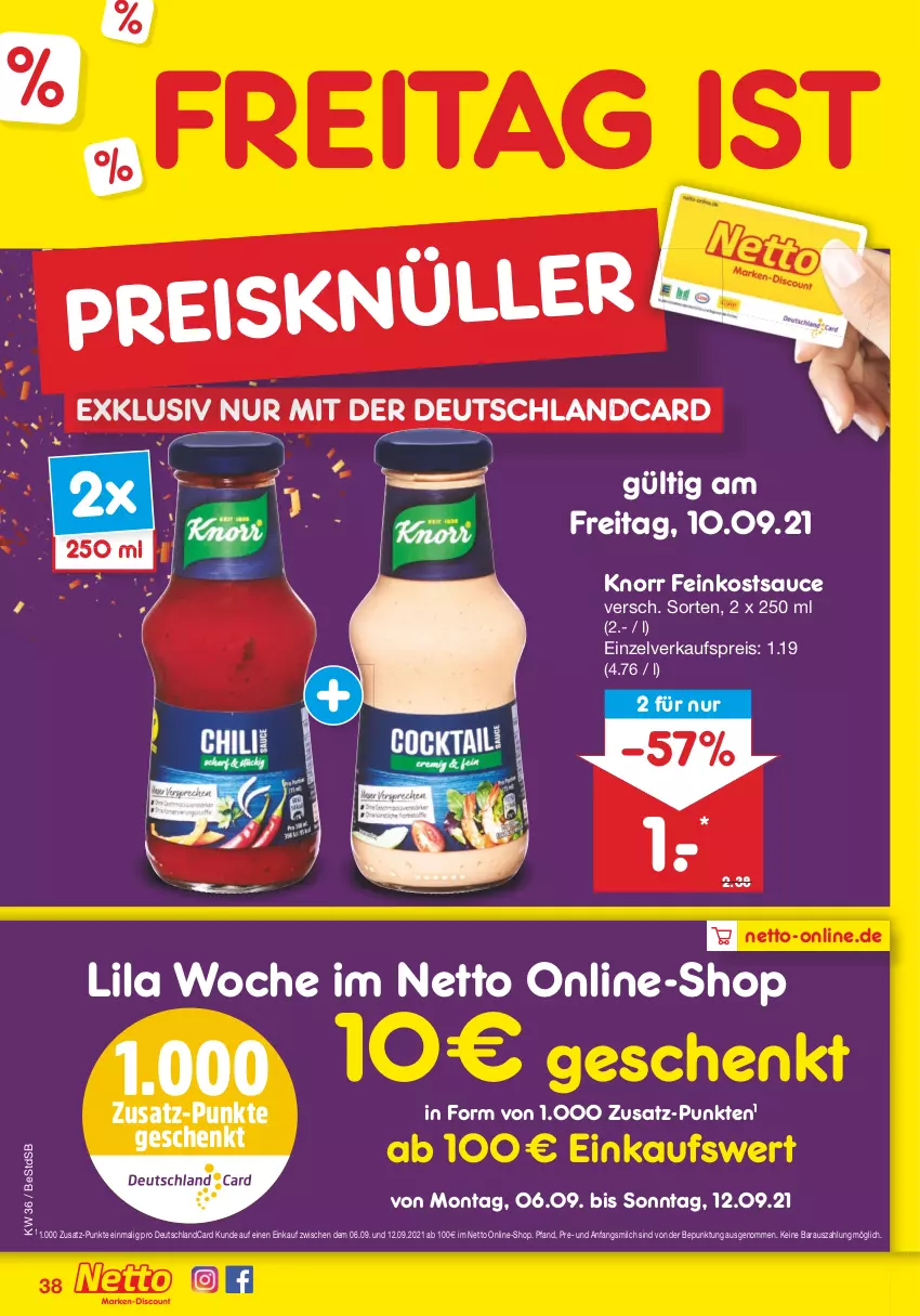 Aktueller Prospekt Netto Marken-Discount - Filial Angebote - von 06.09 bis 11.09.2021 - strona 38