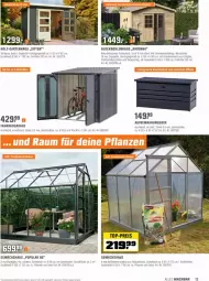 Gazetka promocyjna Obi - Prospekte - Gazetka - ważna od 13.03 do 13.03.2022 - strona 13 - produkty: aufbewahrungsbox, Bona, eis, Fahrrad, fenster, Garten, Gartenhaus, Gewächshaus, Hohlkammerplatte, Holz, latte, mac, natur, pflanze, pflanzen, reis, top-preis