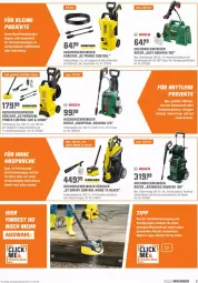 Gazetka promocyjna Obi - Prospekte - Gazetka - ważna od 13.03 do 13.03.2022 - strona 3 - produkty: aqua, bosch, hochdruckreiniger, K2, karcher, Kärcher, lack, mac, reiniger, Reinigung, Reinigungsmittel, schlauch, trommel, wasser