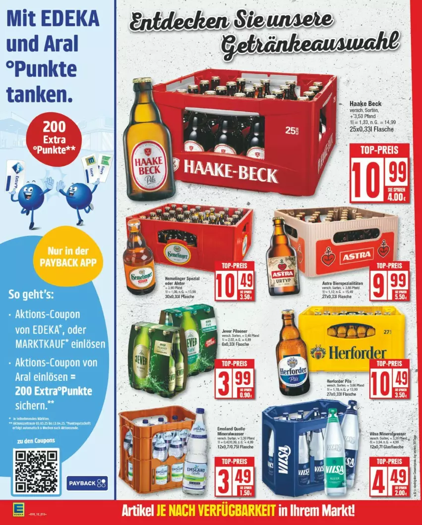 Aktueller Prospekt Edeka - Prospekte - von 03.03 bis 08.03.2025 - strona 15 - produkty: Astra, bier, bierspezialitäten, coupon, deka, flasche, glasflasche, Spezi, Ti, vilsa