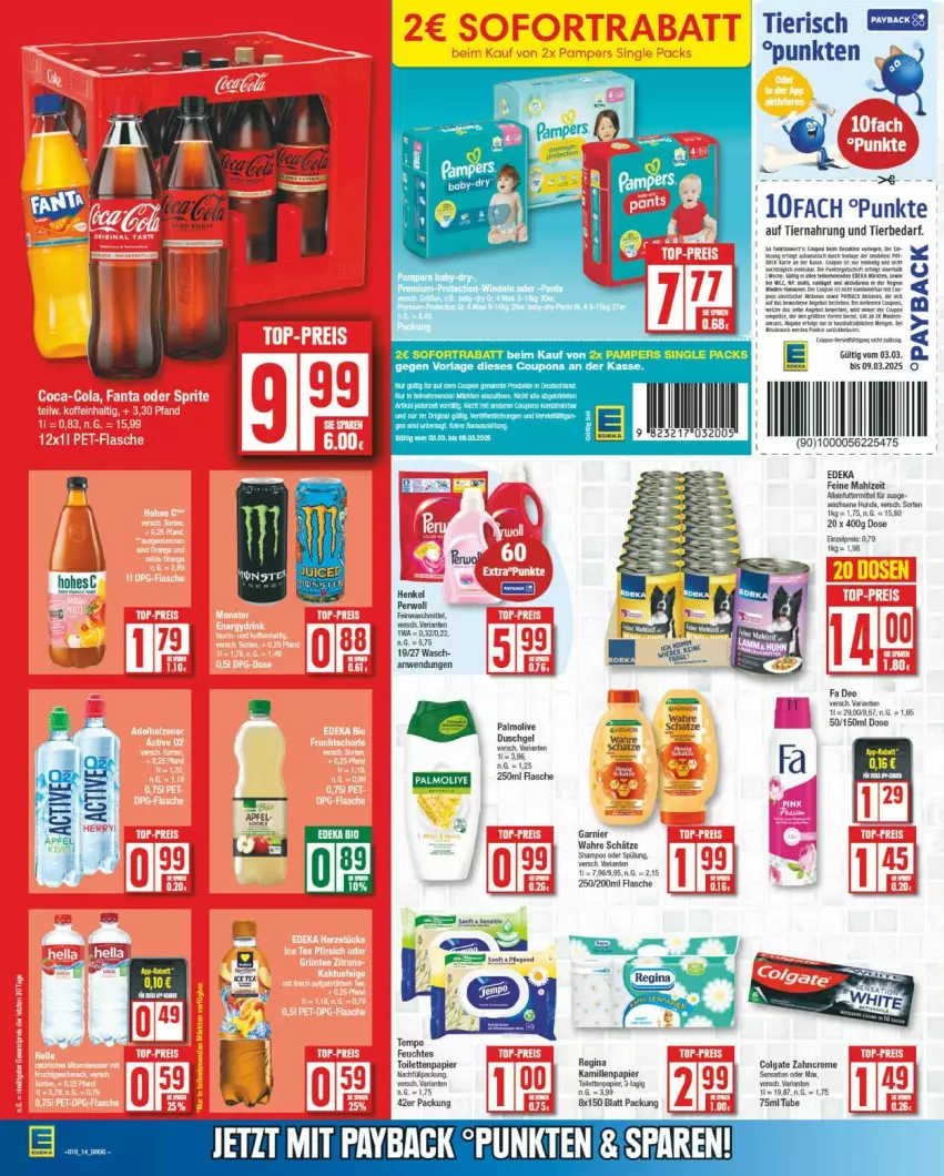 Aktueller Prospekt Edeka - Prospekte - von 03.03 bis 08.03.2025 - strona 17 - produkty: bio, colgate, creme, deka, deo, duschgel, edeka bio, feuchtes toilettenpapier, gin, LG, olive, palmolive, papier, sofortrabatt, Tempo, Ti, tierbedarf, toilettenpapier, zahncreme