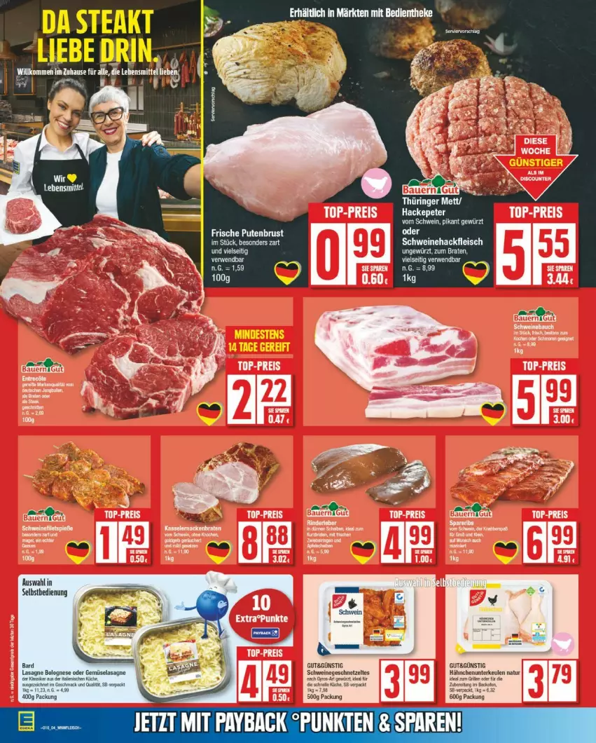 Aktueller Prospekt Edeka - Prospekte - von 03.03 bis 08.03.2025 - strona 7 - produkty: bolognese, eis, fleisch, geschnetzeltes, gewürz, hackfleisch, lasagne, natur, rwe, schwein, schweine, Schweinehackfleisch, tee, Ti, wein, weine, Zelt