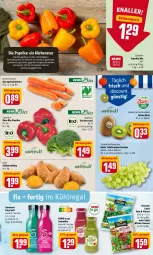 Gazetka promocyjna Rewe - Diese Woche im Angebot! - Gazetka - ważna od 05.02 do 05.02.2022 - strona 3 - produkty: aktionspreis, bio, braten, broccoli, eis, elle, erde, florette, grill, Innocent, kartoffel, kartoffeln, kiwi, küche, Küchen, kühlregal, möhren, nuss, paprika, paprika mix, regal, reis, saft, salat, Schal, Schale, smoothie, speisemöhren, Süßkartoffeln, tafeltrauben, Ti, trauben, vorspeise
