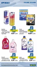 Gazetka promocyjna Metro - App-Deals - Gazetka - ważna od 22.11 do 22.11.2025 - strona 2 - produkty: coupon, drink, energy drink, feinwaschmittel, Finish, flasche, geschirr, geschirrspülmittel, getränk, getränke, lenor, lenor weichspüler, Palette, perwoll, red bull, spülmittel, Ti, waschmittel, weichspüler