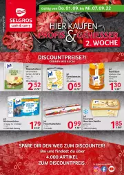 Gazetka promocyjna Selgros - Food - Gazetka - ważna od 07.09 do 07.09.2022 - strona 1 - produkty: aprikose, beere, bourbon, bourbon vanille, creme, discount, eis, eiscreme, frischhaltefolie, gemüsemais, himbeer, himbeere, Käse, käsescheiben, konfitüre, küche, Küchen, küchentücher, mais, reis, Ti, tücher, vanille