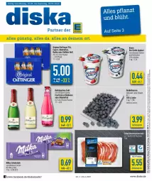 Gazetka promocyjna Diska - Prospekte - Gazetka - ważna od 30.04 do 30.04.2022 - strona 1 - produkty: alkohol, angebot, angebote, auer, Bau, Bauer, Becher, beere, beeren, bier, ecco, flasche, frucht, fruchtsecco, gin, heidelbeere, heidelbeeren, himbeer, himbeere, joghur, joghurt, milka, milka schokolade, oettinger, pils, radler, rotkäppchen, Schal, Schale, schoko, schokolade, sekt, Ti