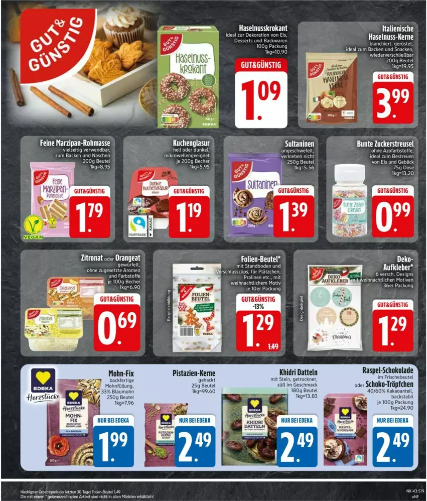 Aktueller Prospekt Edeka - Prospekte - von 20.10 bis 25.10.2025 - strona 19 - produkty: beutel, Datteln, dessert, desserts, eis, elle, haselnuss, K2, kakao, Lätzche, mac, marzipan, mikrowelle, nuss, pistazien, reis, schoko, schokolade, snack, Ti, ZTE