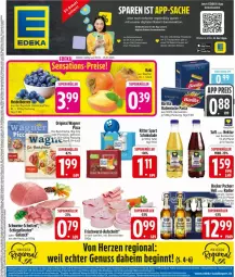 Gazetka promocyjna Edeka - Prospekte - Gazetka - ważna od 25.10 do 25.10.2025 - strona 1 - produkty: ACC, aufschnitt, beere, beeren, bier, bierschinken, braten, decke, deka, flasche, frischwurst-aufschnitt, gin, gulasch, hartweizen, heidelbeere, heidelbeeren, italienische pasta, Nektar, nuss, oder piccolinis, original wagner, pasta, piccolinis, pizza, ritter, ritter sport, sac, saft, schinken, schnitzel, schoko, schokolade, schwein, schweine, schweine-schnitzel, Sport, Ti, wagner, wein, weine, wurst