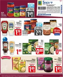 Gazetka promocyjna Edeka - Prospekte - Gazetka - ważna od 25.10 do 25.10.2025 - strona 13 - produkty: apfel, auer, beutel, coupon, deka, eis, erde, feinkost, feinschmecker, flasche, heinz, ketchup, knorr, Konserven, Kraut, LG, mayonnaise, obst, pasta, pasta-sauce, Rauch, reis, rind, rinder, rotkohl, rwe, sauce, saucen, Sauerkraut, Spezi, Ti, Yo