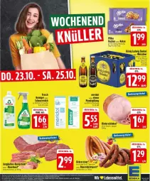 Gazetka promocyjna Edeka - Prospekte - Gazetka - ważna od 25.10 do 25.10.2025 - strona 28 - produkty: auer, Bau, Bauer, beef, bratwurst, chili, debrecziner, elmex, flasche, Frosch, Heu, hinterschinken, jungbullen, keks, kekse, kuchen, lebensmittel, meridol, milch, mundspülung, reiniger, roastbeef, rum, rumpsteak, scheuermilch, schinken, Speck, spülung, steak, wurst