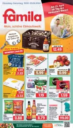 Gazetka promocyjna Famila - Prospekte - Gazetka - ważna od 23.04 do 23.04.2022 - strona 1 - produkty: actimel, activia, Alwa, angebot, angebote, aust, auto, beutel, bier, Biere, bugles, danone, danone activia, din a4, eis, elle, Etiqueta Blanca, flasche, gin, grevensteiner, gyros, joghur, joghurt, kaffee, kaffeepads, kopierpapier, küche, Küchen, küstengold, lebensmittel, leifheit, leine, mineralwasser, osborne, papier, pfanne, pril, reis, schwein, senseo, steiner, tafeläpfel, teller, Ti, veterano, wäscheschirm, wasser, wein