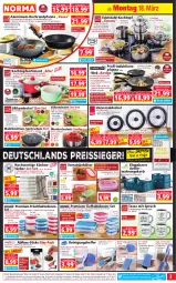 Gazetka promocyjna Norma - Norma - Gazetka - ważna od 25.03 do 25.03.2024 - strona 3 - produkty: apfel, backofen, Bau, baumwolle, Bebe, Behälter, braten, Bratentopf, brie, bürste, decke, Deckel, edelstahl, eier, eis, elle, flasche, fleisch, Fleischtopf, frischhaltedosen, gabel, geschirr, gin, Glasdeckel, herdarten, K2, keks, Kochtopf, korb, küche, Küchen, LG, maille, mikrowelle, milch, mint, ndk, Ofen, pfanne, pfannen, Pfau, reiniger, Reinigung, reis, reiss, rwe, schwamm, Seife, Spritzschutz, spülmittel, stielkasserolle, tasse, tee, Ti, topf, tücher, wok, wolle, zitrone, zitronen