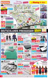 Gazetka promocyjna Norma - Norma - Gazetka - ważna od 25.03 do 25.03.2024 - strona 4 - produkty: aqua, asti, batterie, batterien, Bau, baumwolle, Bebe, beere, beleuchtung, bett, Betten, Betttuch, bettwäsche, blume, blumen, Blüte, braun, butter, decke, deo, eis, Elan, elle, Engel, erde, flieder, gin, hemd, hohenstein, jersey-bettwäsche, jersey-spannbetttuch, kissen, kopfkissen, LG, mab, mikrofaser, mint, Nachthemd, nackenstützkissen, ndk, Plüsch, Pyjama, reifen, reine baumwolle, reis, reiss, ring, rwe, Schal, shorty, sitzkissen, spannbetttuch, Spezi, steckdose, Steppdecke, tagesdecke, Ti, tisch, tuc, uhr, usb, weck, wolle, ZTE