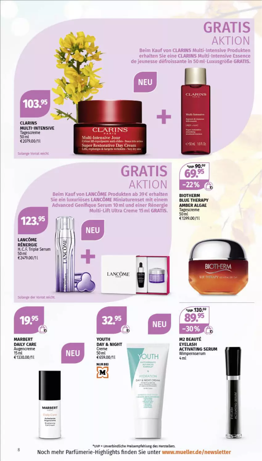 Aktueller Prospekt Mueller - Parfümerie Angebote - von 03.10 bis 15.10.2022 - strona 8 - produkty: activa, Amber, bio, biotherm, creme, eis, elle, LG, reis, rum, SANTE, Serum, tagescreme, tee, teller, Ti