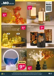 Gazetka promocyjna Netto - Woche 37 - Gazetka - ważna od 14.09 do 14.09.2024 - strona 16 - produkty: auer, batterie, batterien, Holz, Kette, Kürbis, laterne, latte, LED-Leuchte, leds, Leuchte, lichterkette, Ria, Ti, timer, usb, ZTE