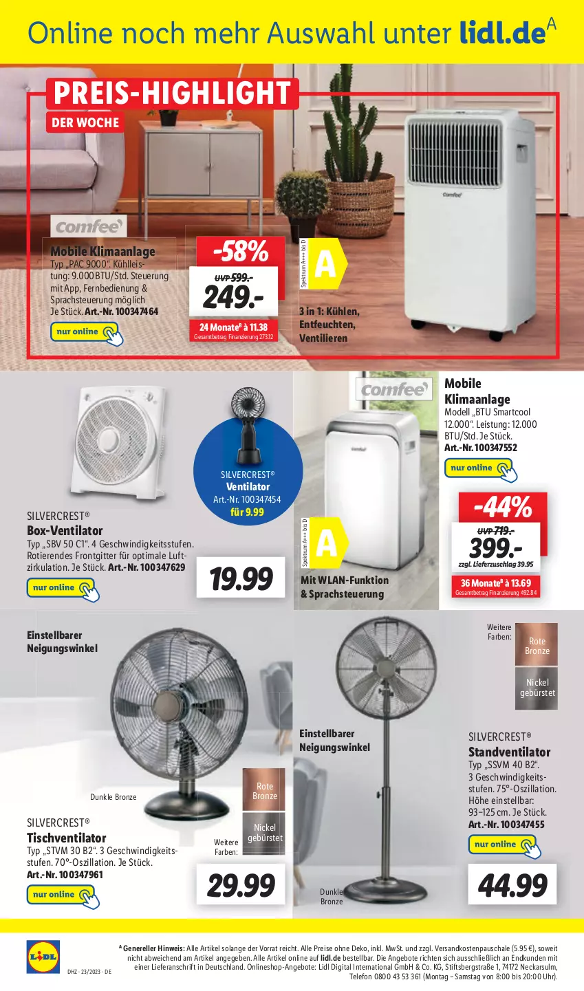 Aktueller Prospekt Lidl - Aktionsprospekt - von 05.06 bis 10.06.2023 - strona 16 - produkty: angebot, angebote, bürste, dell, eis, fernbedienung, ndk, reis, Schal, Schale, standventilator, telefon, Ti, Tiere, tisch, tischventilator, uhr, ventilator