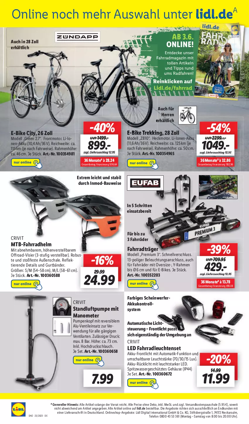 Aktueller Prospekt Lidl - Aktionsprospekt - von 05.06 bis 10.06.2023 - strona 34 - produkty: akku, angebot, angebote, auto, beleuchtung, dell, E-Bike, E-Bikes, eis, Leuchte, leuchten, ndk, reis, rücklicht, rwe, Schal, Schale, schlauch, telefon, Ti, Tiere, tisch, uhr, wasser, ZTE